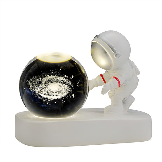 Astronaut 3D Crystal Ball Night Light for Home Décor - USB Plugged In_0