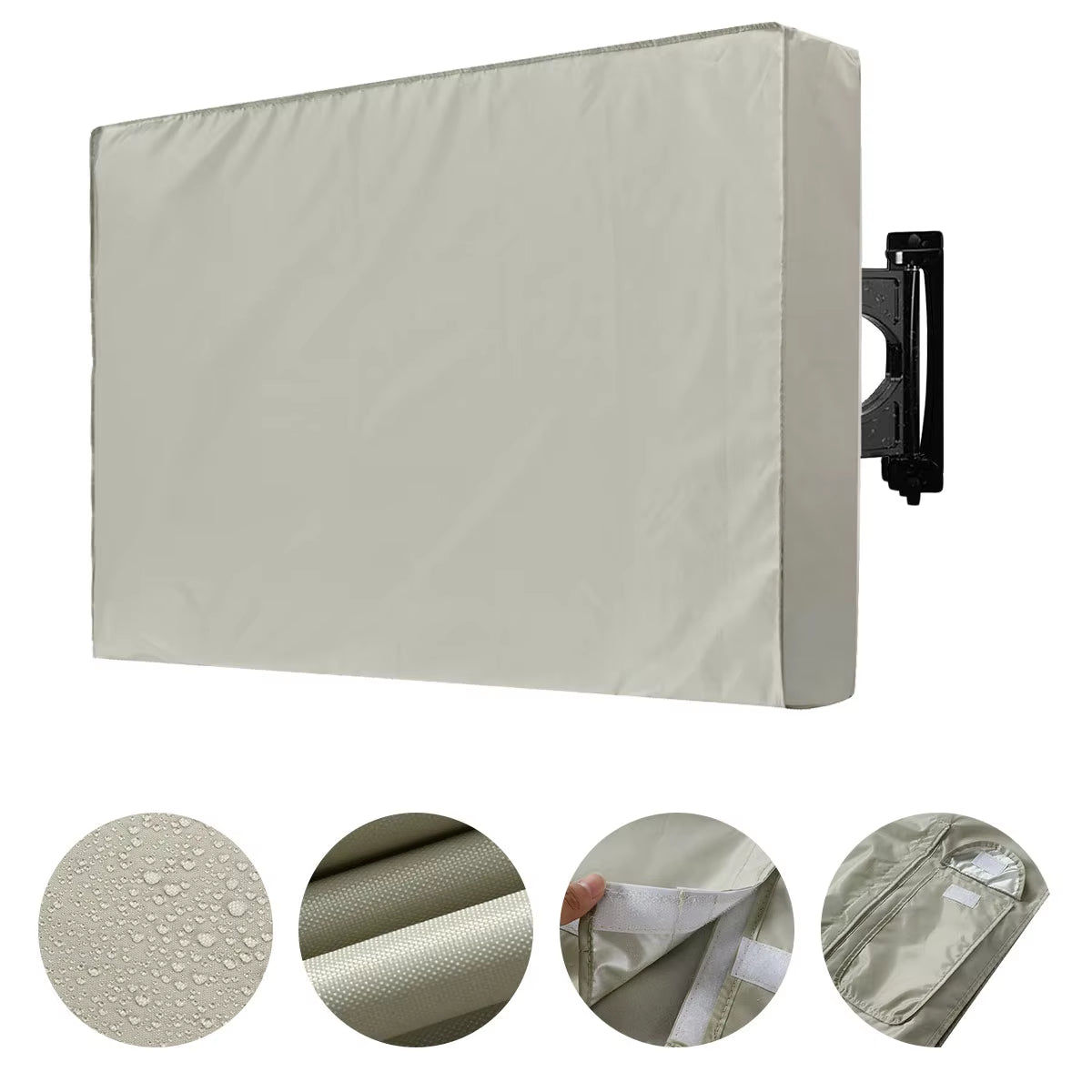 Garden Patio Outdoor TV Cover Protection TV Screen Weatherproof Dust-Proof TV Cover All-Purpose Dust Covers for 30'' to 58'' TV