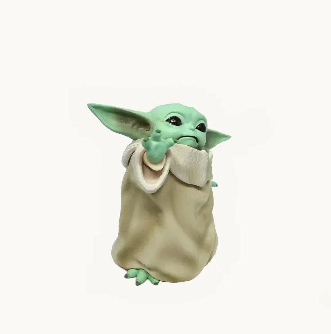 Star War Mandalorian Little Baby YODA Statue 8Cm Figure Toys