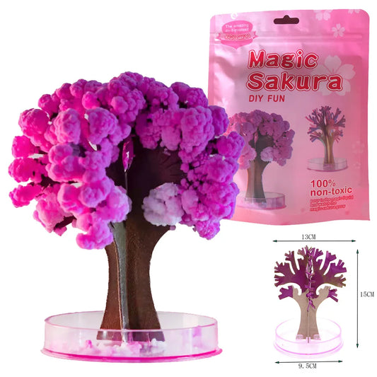 Cool Magic Japanese Sakura Tree Toy Brand New Made in Japan Pink Magically Decorative Growing Paper Christmas Trees Baby Toys