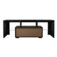 Entertainment TV Stand Large TV Stand 130×35×45CM TV Base Stand with LED Light TV Cabinet Black/White[Us-Stock]