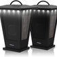 Bluetooth Speakers Waterproof, 2 Packs True Wireless Stereo Sound 20W Speakers Dual Pairing Lantern Indoor Outdoor Speakers with 20 Piece LED Lights, Rich Bass, Pinao Black