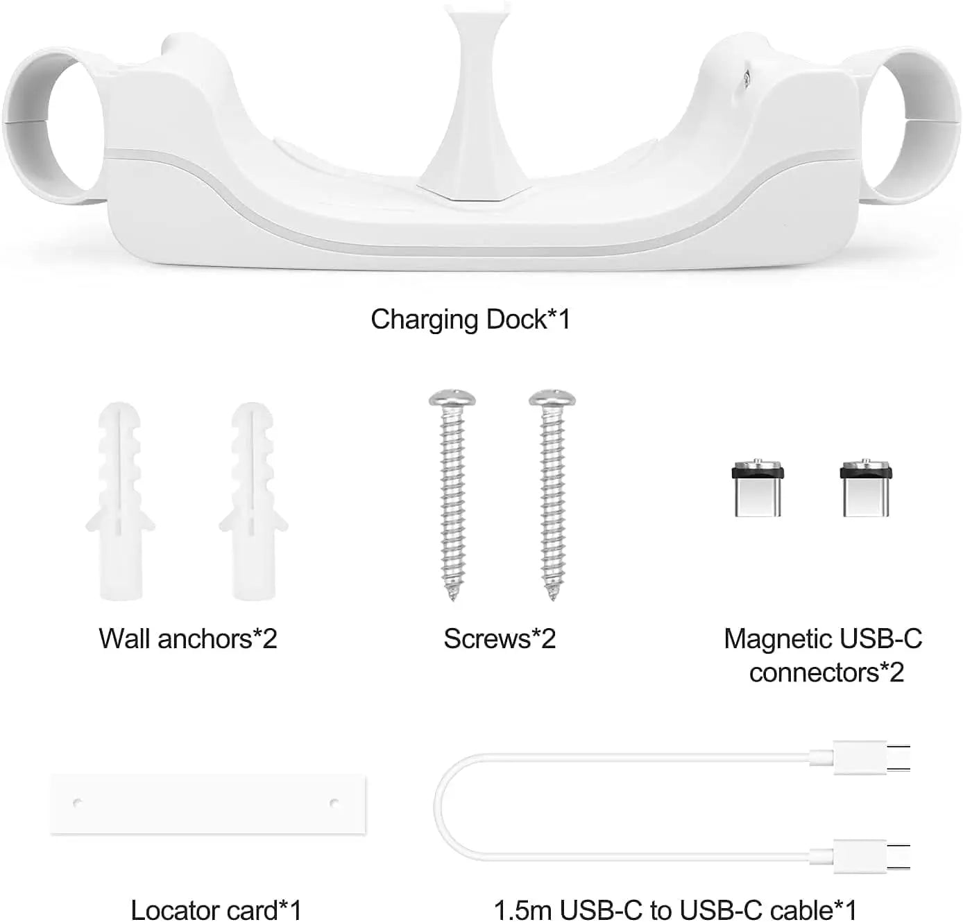 Charging Base Fast Charging Quest 2 Rack Charging Station Wall-Mounted with LED Indicator Charging Port