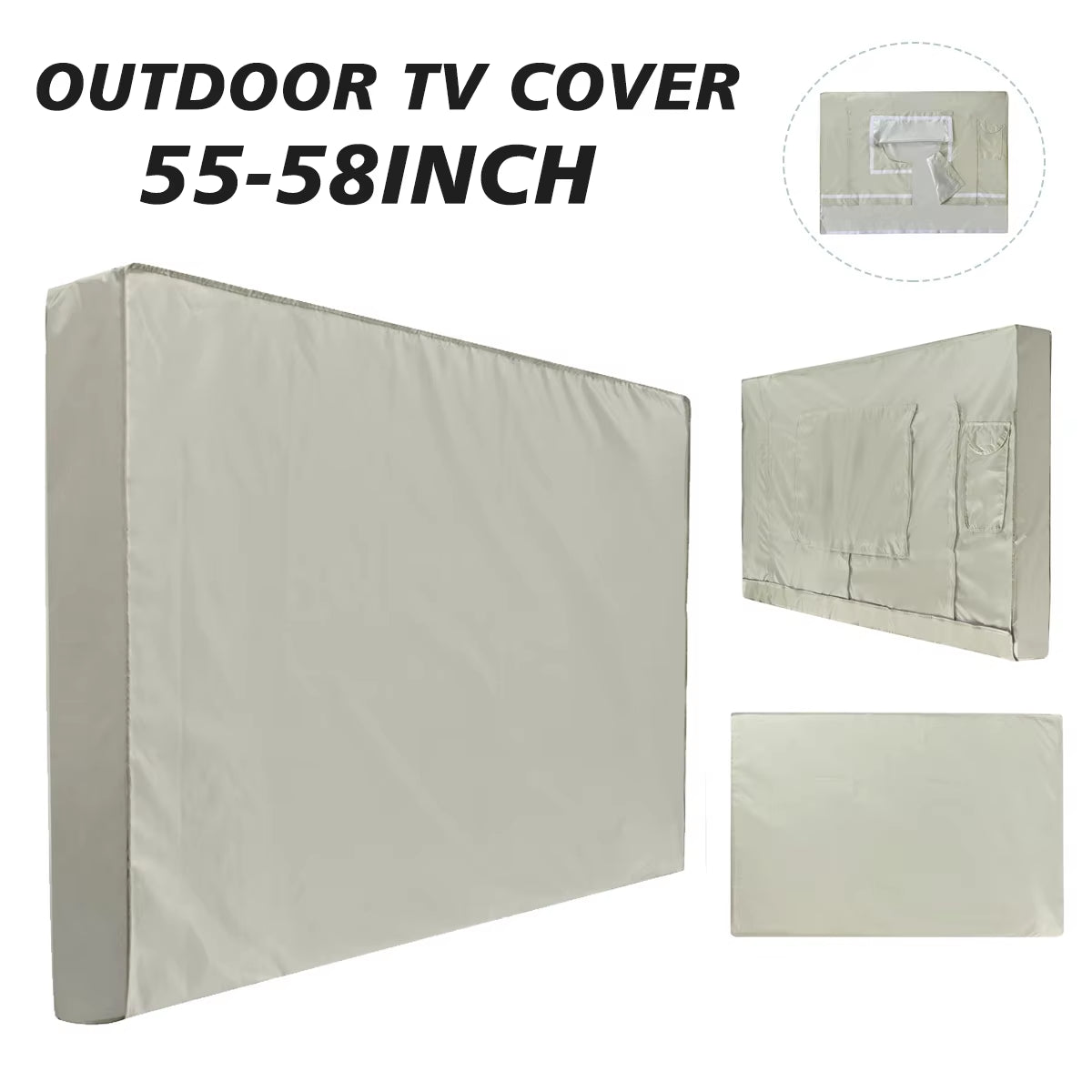 Garden Patio Outdoor TV Cover Protection TV Screen Weatherproof Dust-Proof TV Cover All-Purpose Dust Covers for 30'' to 58'' TV