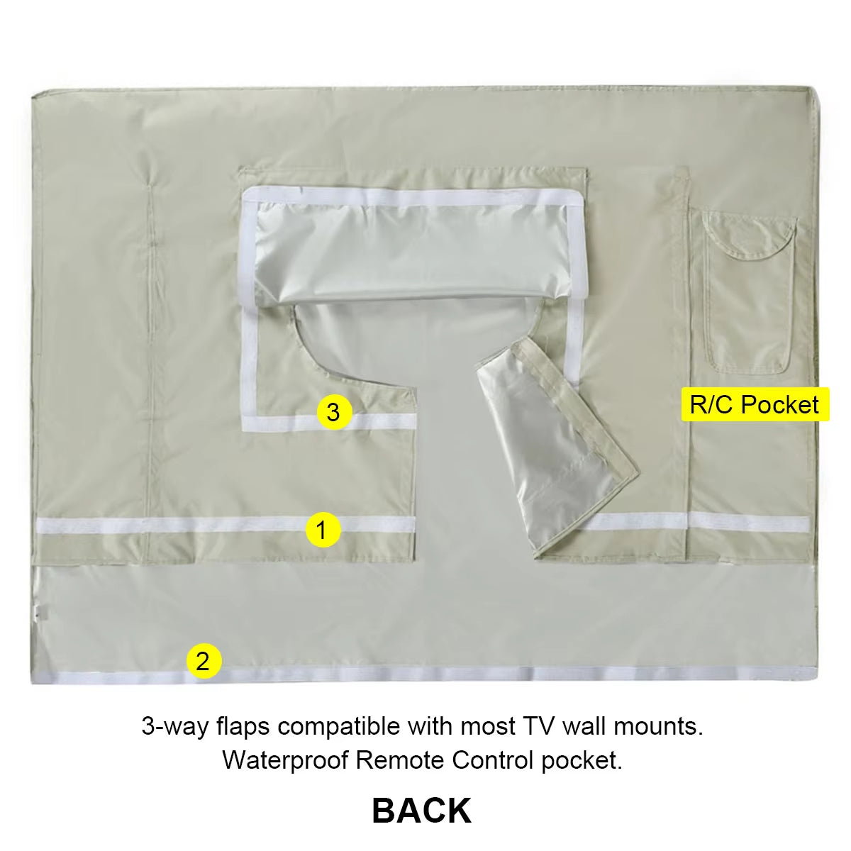 Garden Patio Outdoor TV Cover Protection TV Screen Weatherproof Dust-Proof TV Cover All-Purpose Dust Covers for 30'' to 58'' TV