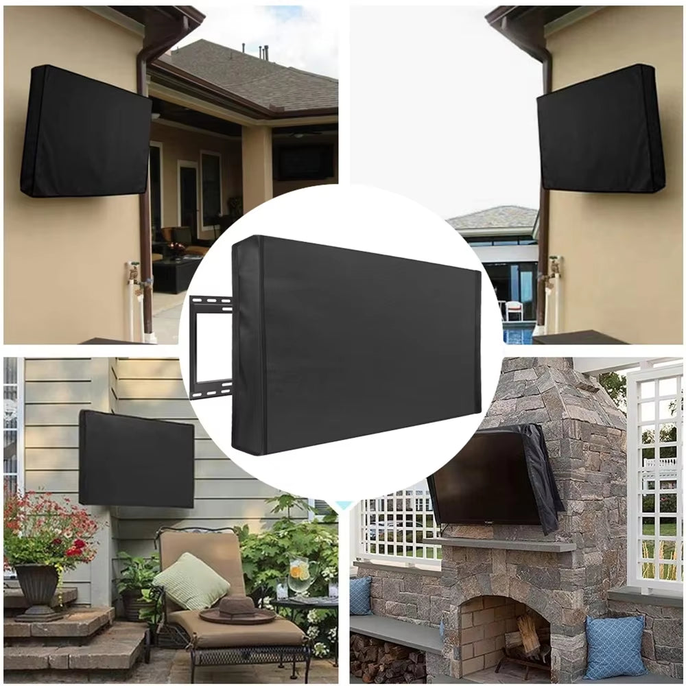 Outdoor TV Cover 22'' to 70'' Inch Weatherproof and Dustproof TV Enclosure for outside LED, LCD, OLED Flat Screen TV