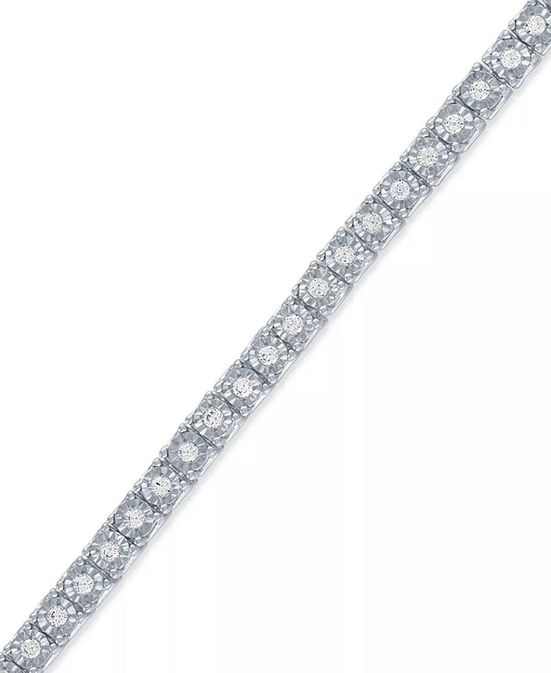 Diamond Tennis Bracelet (1 Ct. T.W.) in Sterling Silver, 14K Gold-Plated Sterling Silver or 14K Rose Gold-Plated Sterling Silver